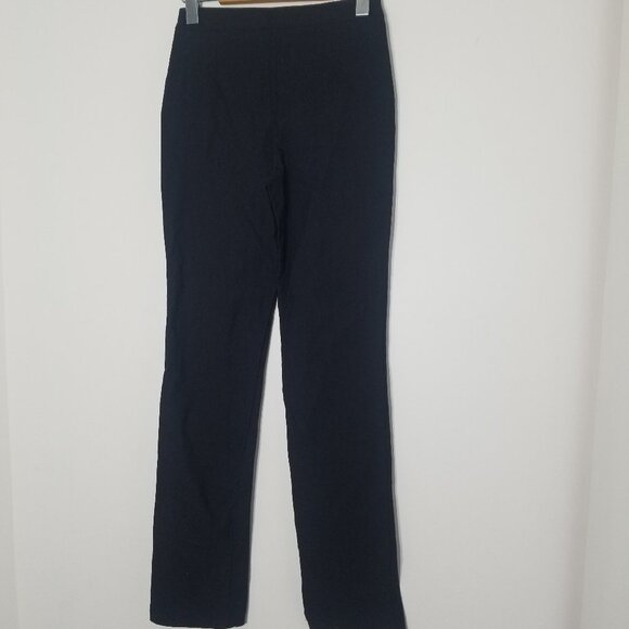 WDG Stretch Blend Black Straight Leg Pants Slacks Trousers Zipper Side Size 1 - Picture 6 of 10